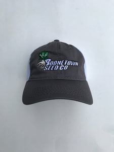 Charcoal and White Outdoor Cap FWT-130 Boonetown Seed Logo Hat